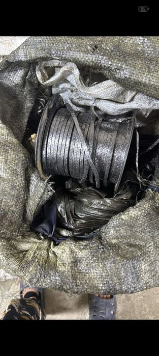 Сальниковая набивка, уплотнитель. 10мм х10мм. Графитовый