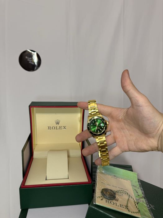 Ceas Rolex Auriu Verde Premium // Oyster Perpetual Date Submariner //
