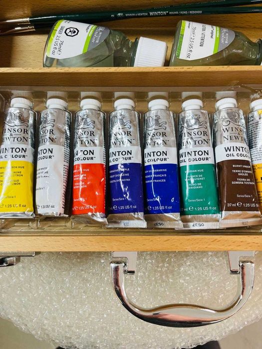 Set de vopsele în ulei W&N Winton în cutie de lemn