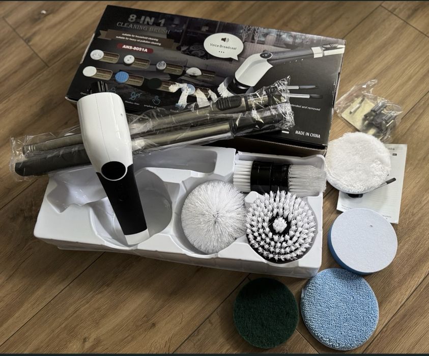 Perie Electrica Detailing /8 Capete/Maner Extensibil-Display -Nou-