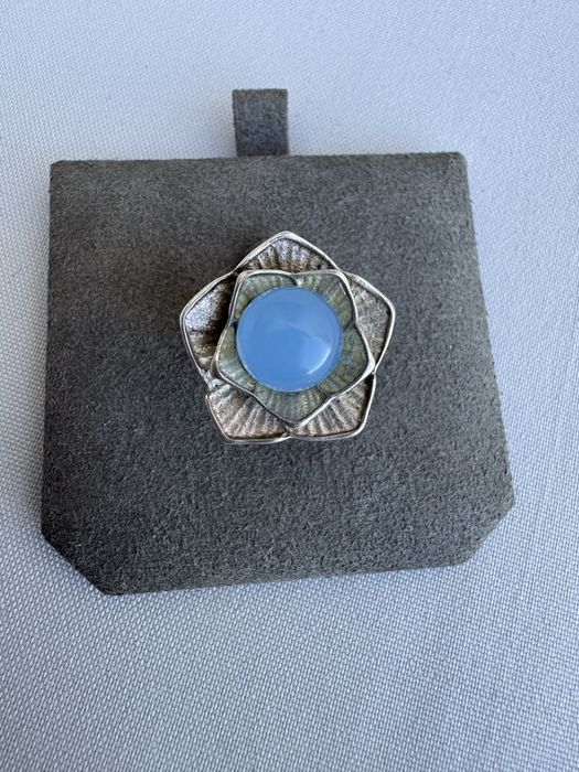 Inel din argint si calcedonia