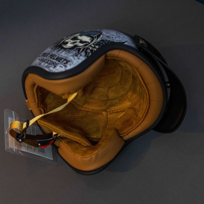 Ретро каска за мотор , чопър , скутер ( Размер M , L , XL )