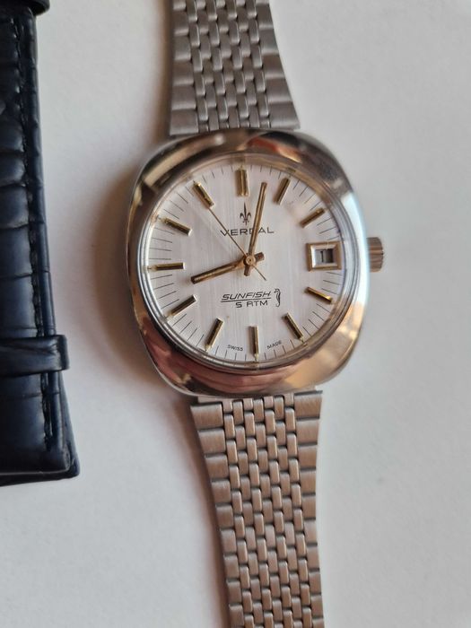 VERDAL Sunfish, FHF ST 974 /дата/; Swiss, Нов часовник!