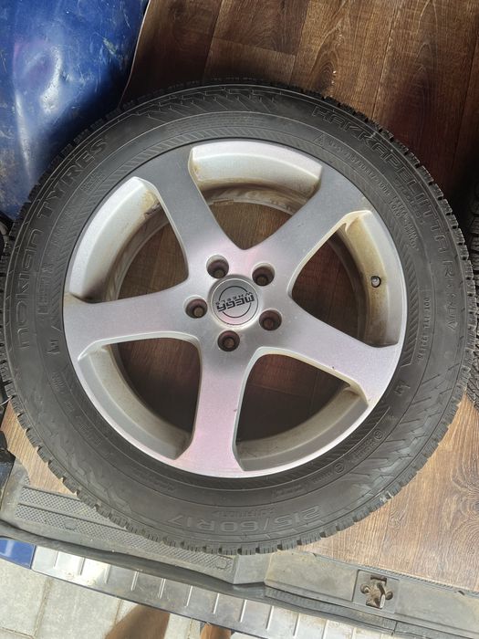 Jante 17” 5x112 cu cauciucuri iarna Nokian 215/60/R17 noi