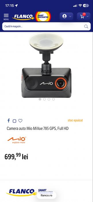 Camera auto Mi vue 785 +cablu conectare baterie