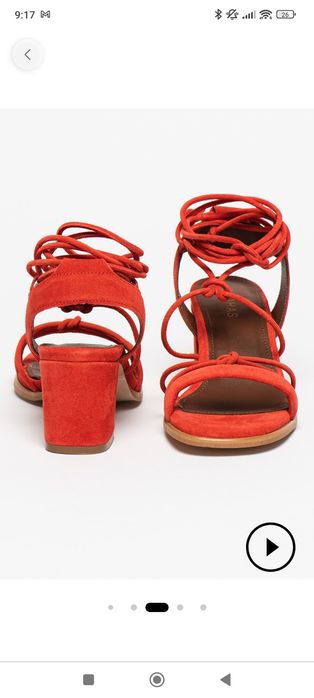 Alohas- велурени сандали Sophie с каишки