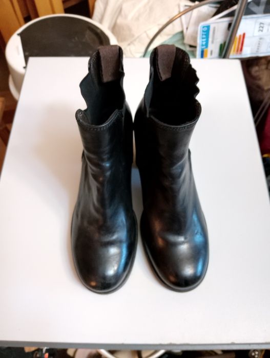 Елегантни черни боти Riccardo Cartellane Made in Italy естествена кожа