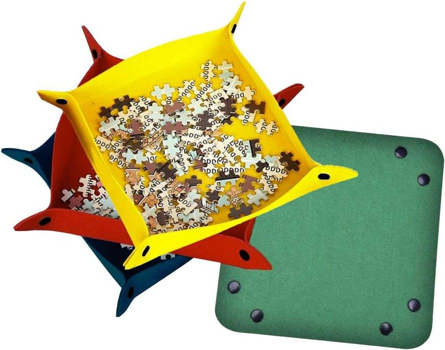 Covoras de depozitare puzzle cu 4 saculeti si tub gonflabil 1500 piese