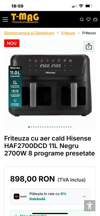 Friteoza cu aer cal