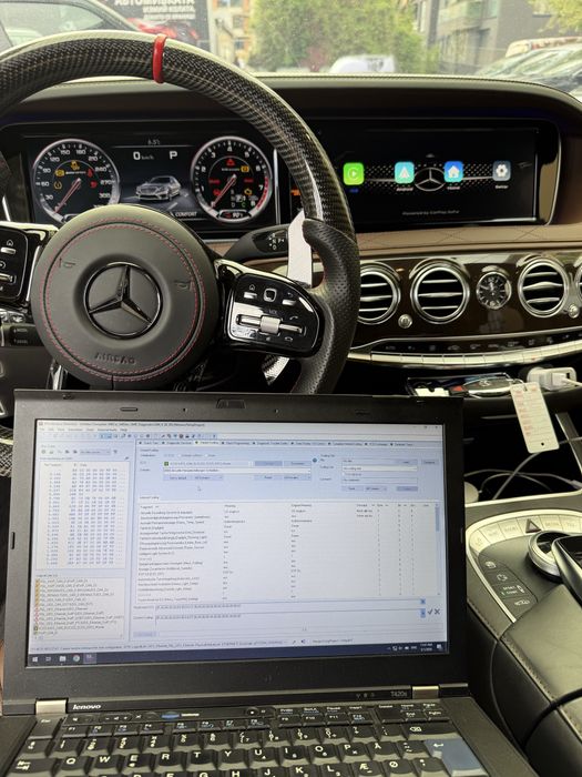 CarPlay/Android Auto модул + монтаж за Mercedes S/C/GLC/V/GT/AMG… и други.