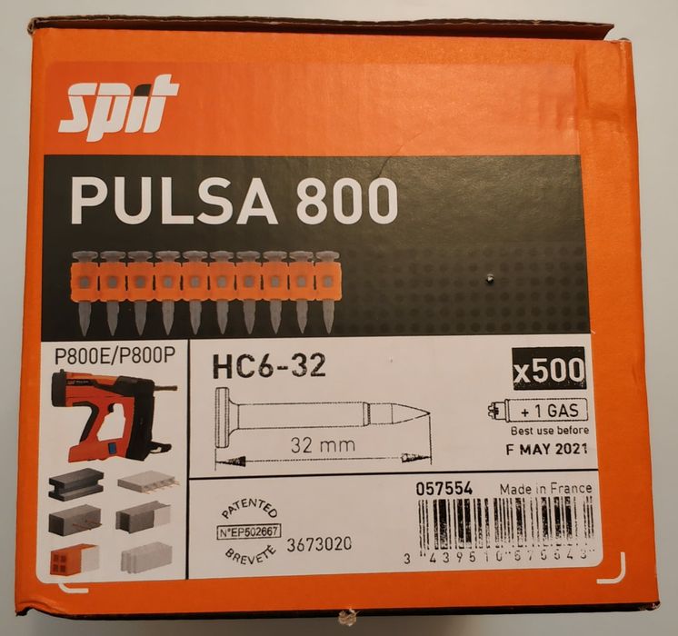 Пирони газ PULSA SPIT P40, 800,700,спит пулса wurth