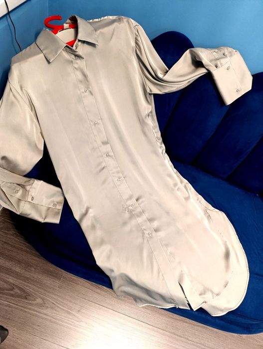 Шикарное платье-рубашка,плотный шелк,от HsM