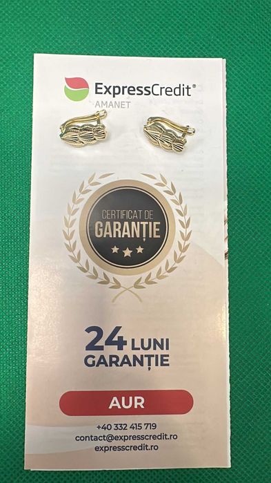 Cercei aur 14K 1.65 GR (Ag45 Bacau1 B.5364.45)