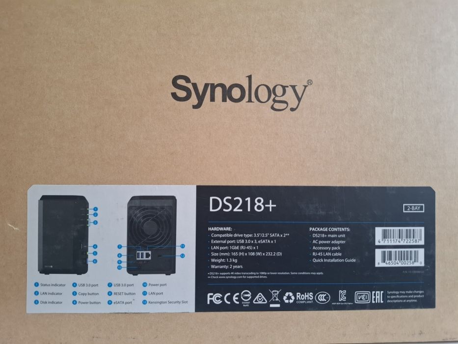 NAS Synology diskstation DS218+