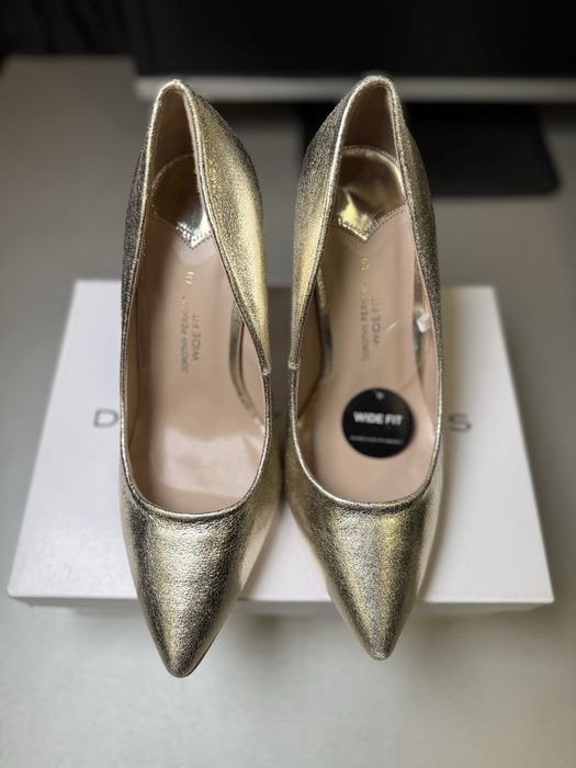 Dorothy Perkins Emily Wide Fit дамски обувки на ток златисти EU 38