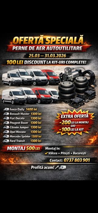 Perne aer universale pentru suspensie – rulote, dube, 4x4, pick-up