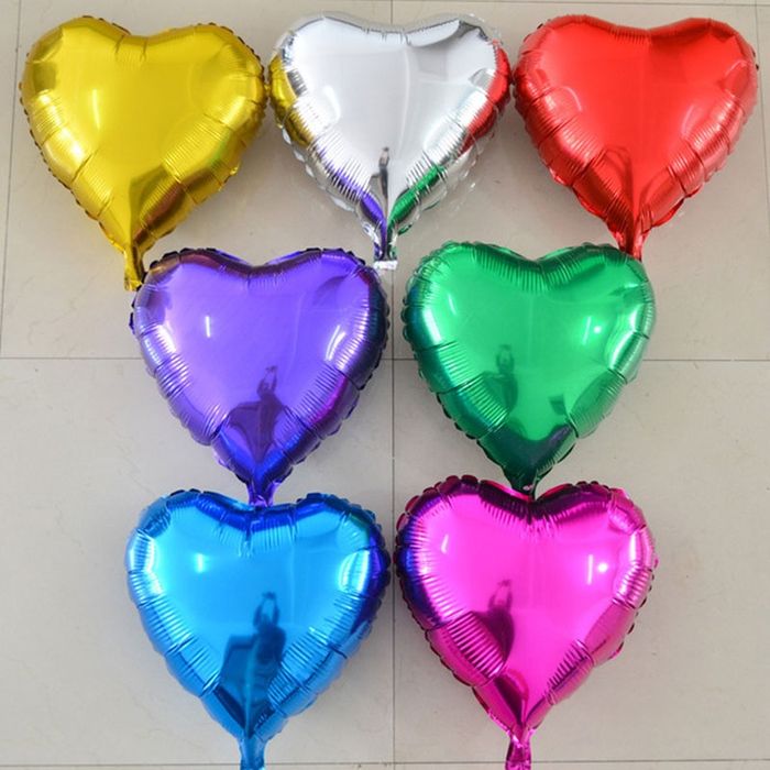 Гелиевые сердца фольгированные