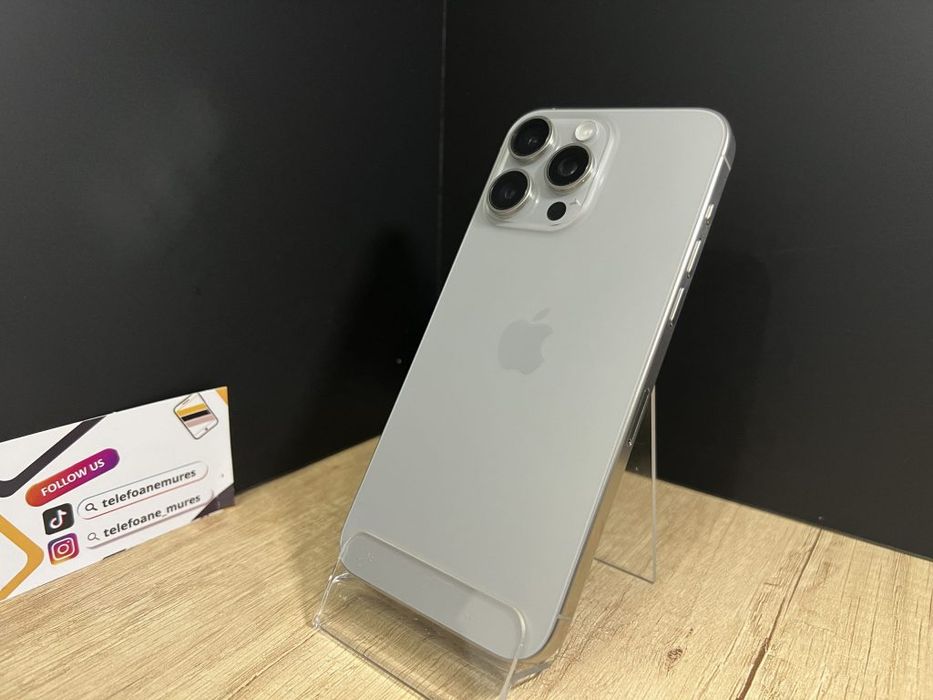 Iphone 15 Pro Max 256Gb Natural Titanium 3 ani garanție, Telefoane Mur