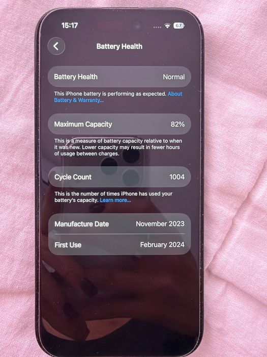 Iphone 15 titanium black 128 GB