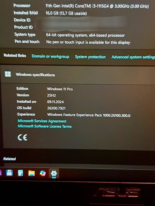 Laptop Asus Vivobook R1500E 15.6 FHD i3 1115G4 16Gb DDR4 Ram  250Gbm.2