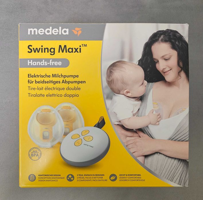 Електрическа помпа за кърма Medela Swing Maxi Hands-free (Като нова + подарък)