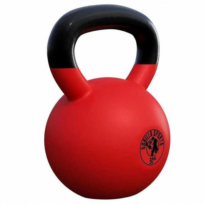 Kettlebell din fontă cu înveliș de cauciuc 32 KG Gorilla Sports