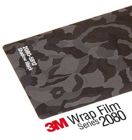3M Автомобилно фолио за таван капак черен мат металик карбон камуфлаж