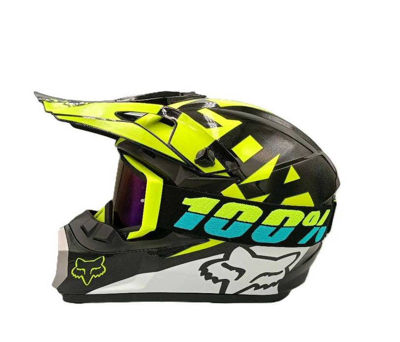 Детско юношеска кросова каска FOX/Red Bull с очила