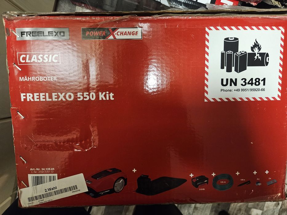 Robot de tuns gazon Einhell FREELEXO 550 Kit – complet, ca nou