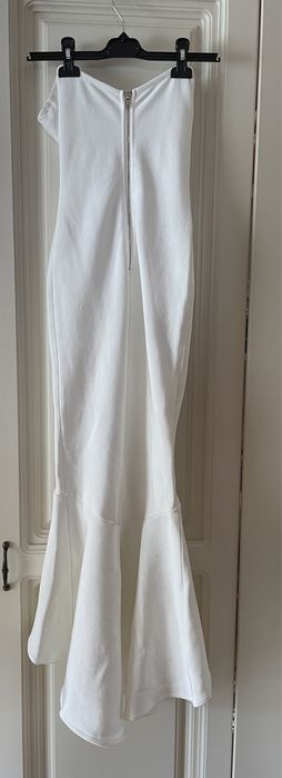 Rochie bandage alba, cu trena- marimea S