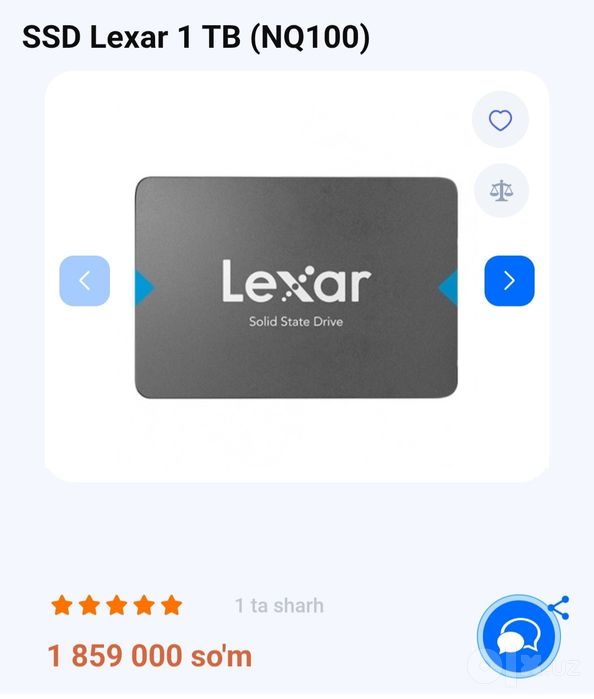 SSD Lexar 960gb 75$