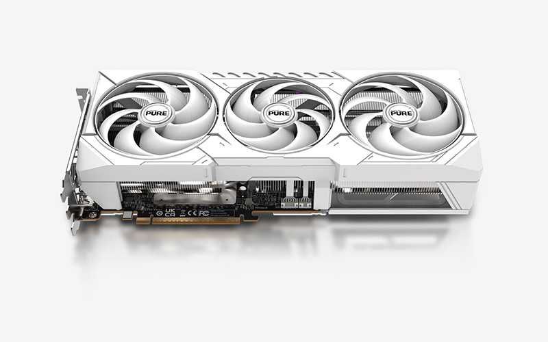 ; Видеокарта SAPPHIRE Pure AMD RADEON RX9070 16Gb white