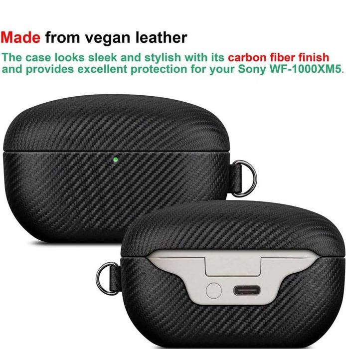Carcasa protectie casti Sony WF-1000XM5 material fibra carbon