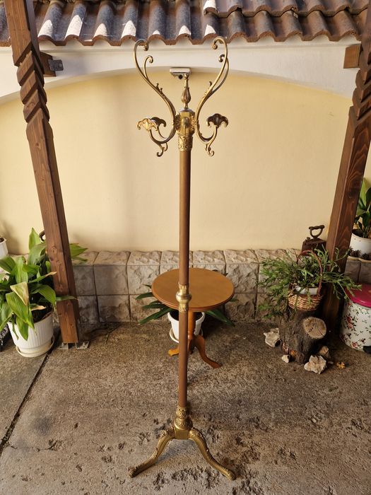 Страхотна антикварна белгийска бронзова закачалка