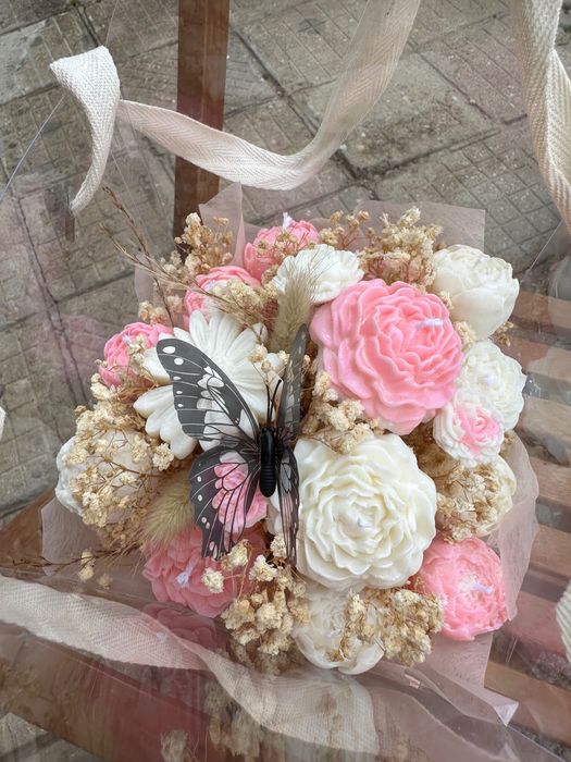 Букет соеви свещи; подарък за Св Валентин, 8ми март