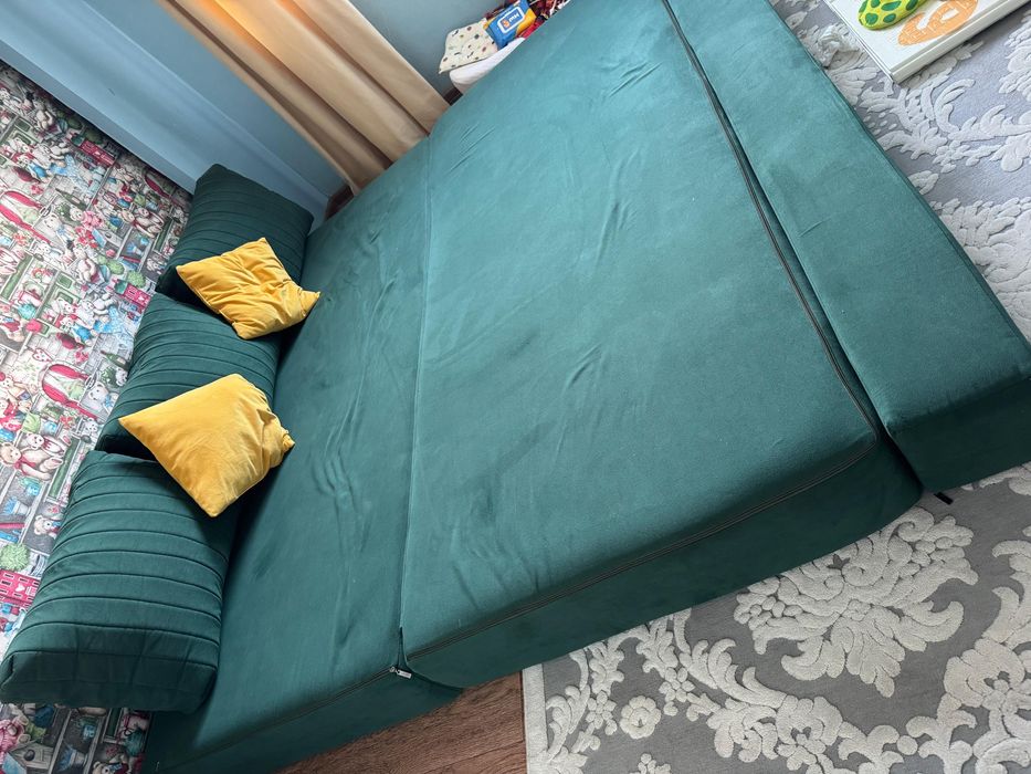 Диван зеленый раскладной