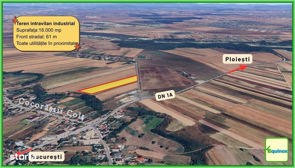 Teren intravilan-industrial de vânzare, Cocorăștii Colț, ECX95761