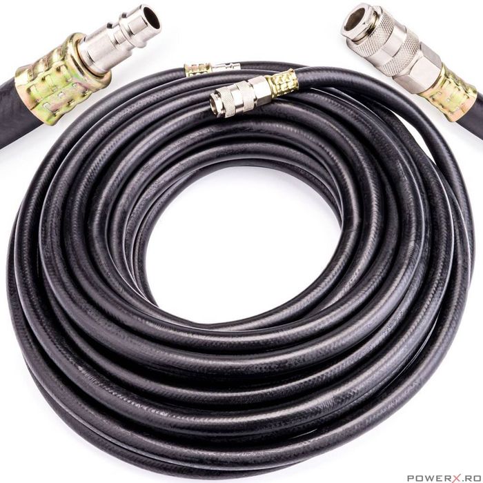 Furtun compresor aer comprimat, 15 metri 10x17 mm 20 bari, Powermat