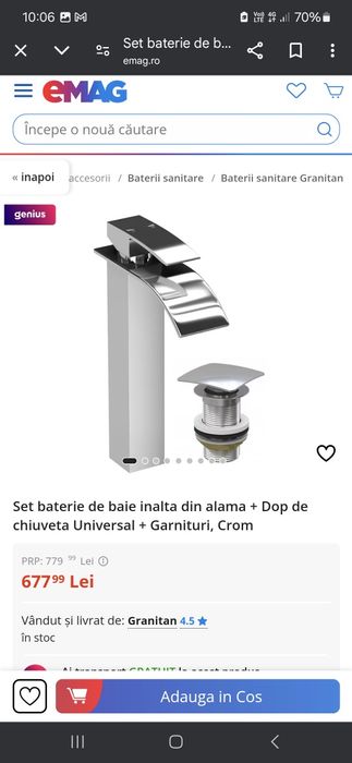 Vand  baterie  lavoar chiuveta
