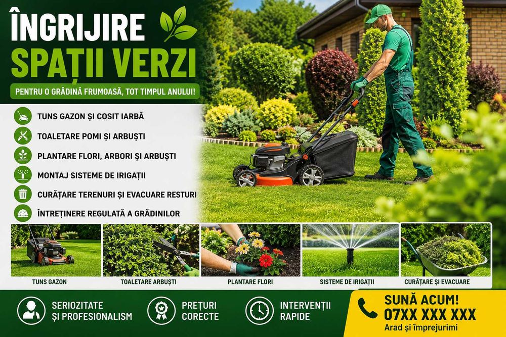 intretinere spatii verzi