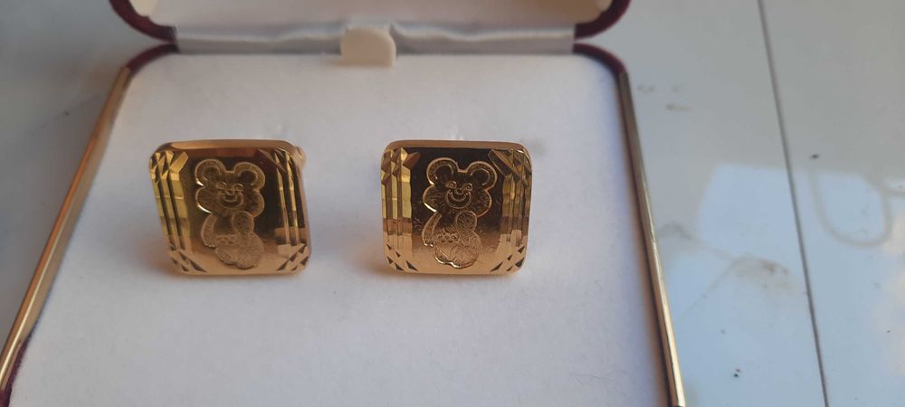 Копчета за ръкавели с мечето Миша (Олимпиада 1980 Москва)