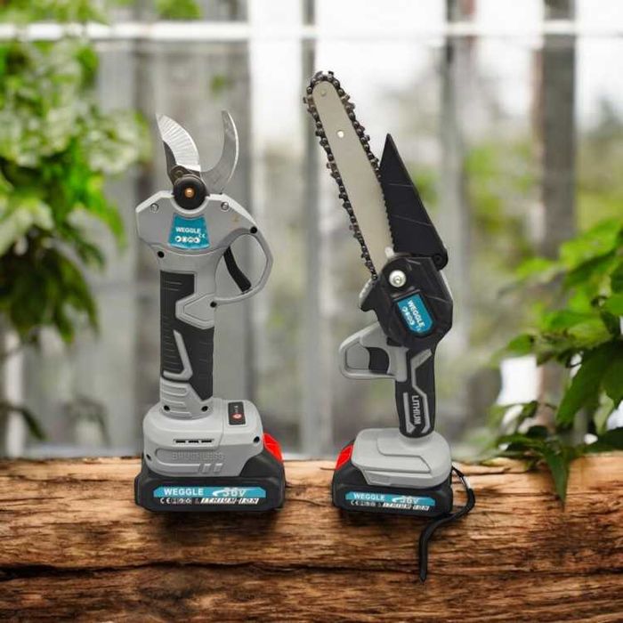 НЕМСКИ Резачка за Клони и Лозарска Ножица 36V 8,0AH + ЛЕД ФЕНЕР