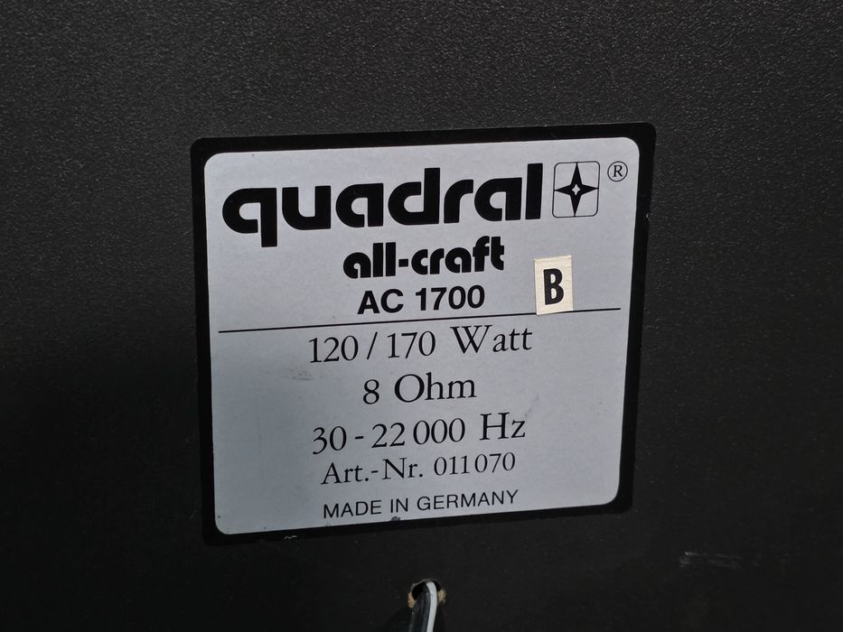 Boxe QUADRAL all-craft AC-1700, 120-170W, 8 OHM, bass 25cm, 30-22000 hz