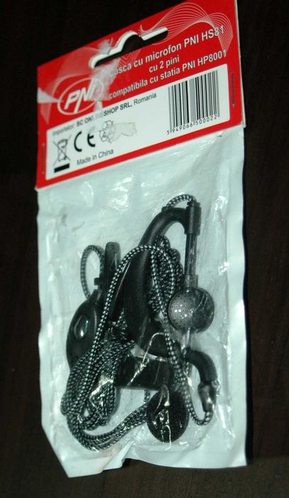 Casca Cu Microfon PNI HS81 Cu 2 Pini Compatibila St Radio Kenwood