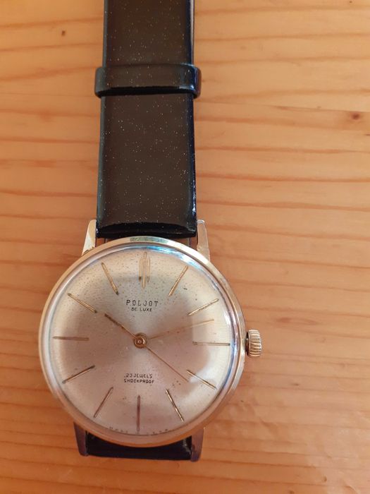 Колекционерски стоманен POLJOT De Luxe Extra slim USSR-Руски механичен