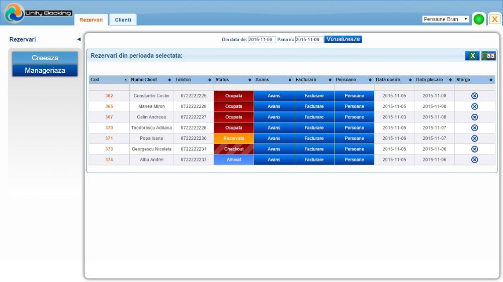 Soft si Echipamente Receptie Hotel/Pensiune Pachet Sistem POS Booking