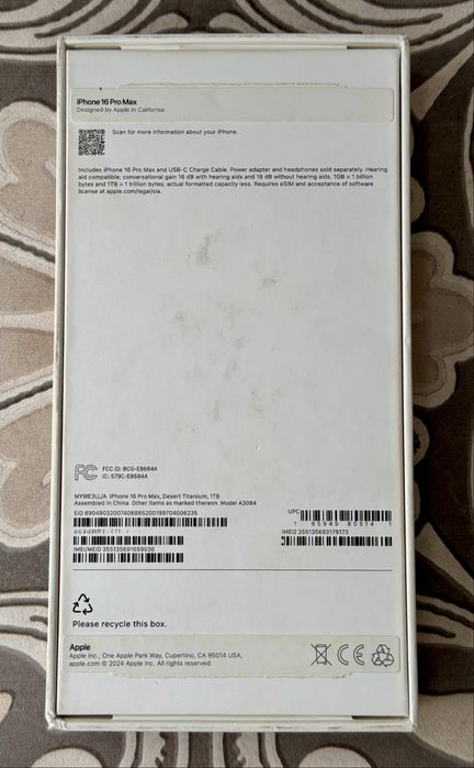 iPhone 16 Pro Max 1TB Desert Titanium   USA, eSIM