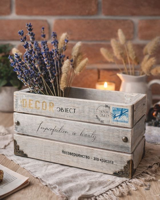 Ящики деревянные в ретро стиле  ручной работы