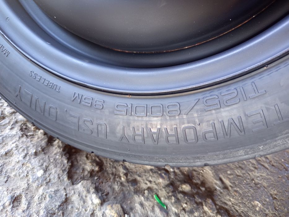15" Hyundai I30 Kia Ceed  Резервна гума за Киа и Хюндай  Крик и ключ