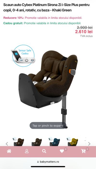 Scaun auto Cybex - sirona i size plus